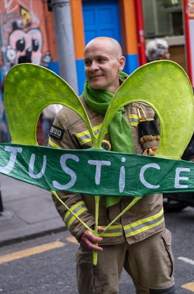 David Badillo at a silent march held to remember the 72 victims of the Grenfell Tower fire